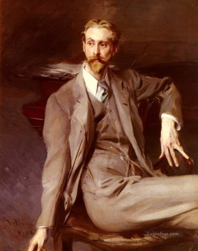  s - Retrato del artista Lawrence Alexander Harrison género Giovanni Boldini